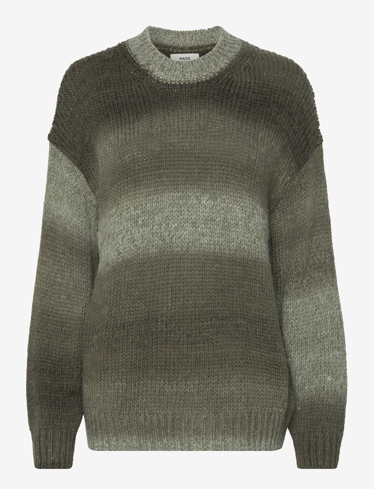 Mads Nørgaard - Shaded Lefty Sweater - stickade tröjor - forest night melange - 0