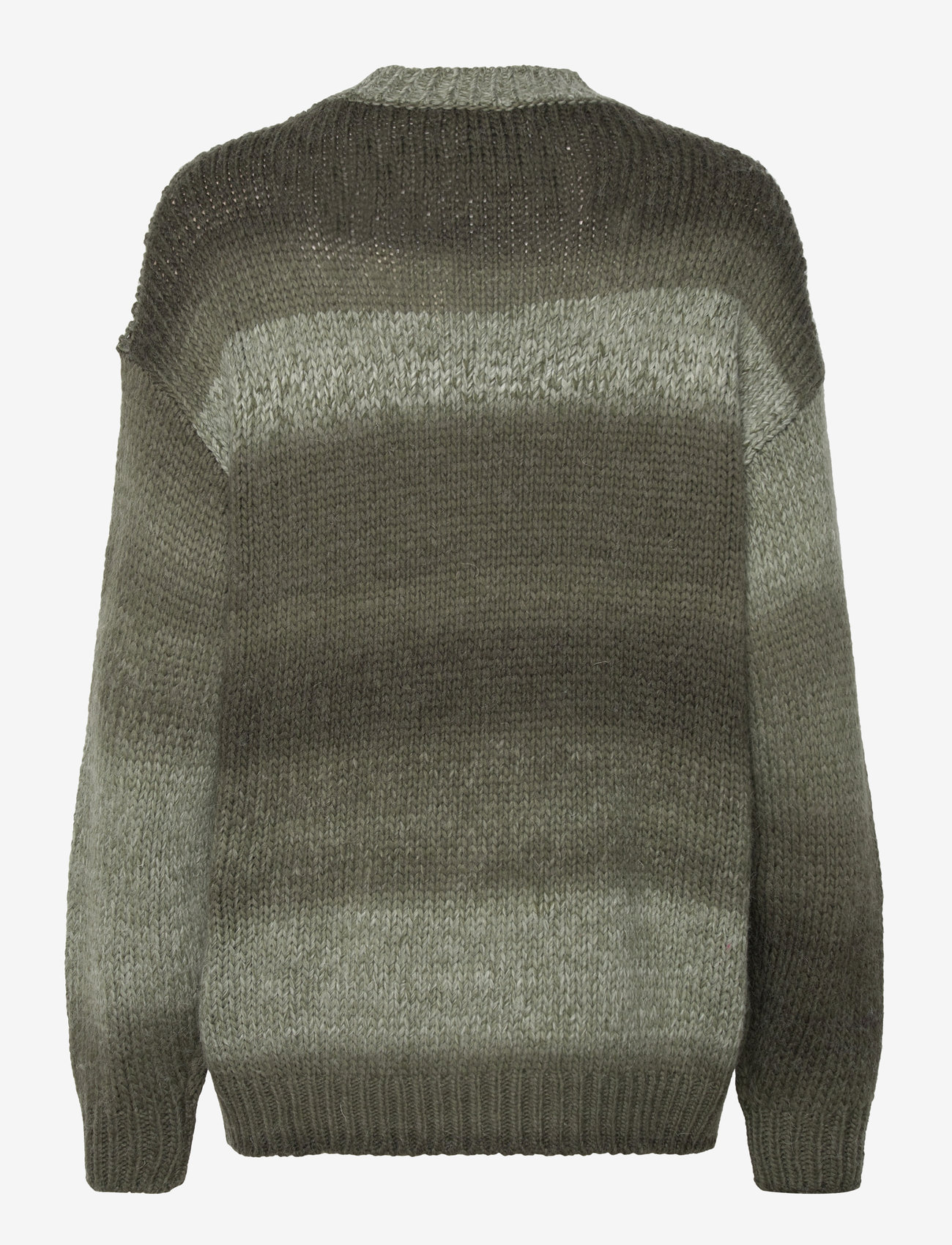 Mads Nørgaard - Shaded Lefty Sweater - stickade tröjor - forest night melange - 1