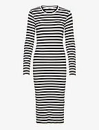 5x5 Stripe Boa Dress - 5X5 STRIPE/DEEP WELL
