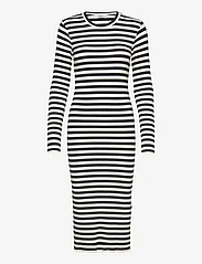 Mads Nørgaard - 5x5 Stripe Boa Dress - midi jurken - 5x5 stripe/deep well - 0
