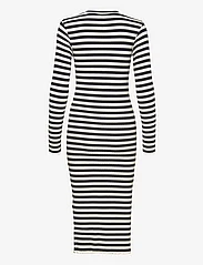 Mads Nørgaard - 5x5 Stripe Boa Dress - midi-kleider - 5x5 stripe/deep well - 1