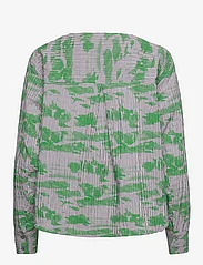 Mads Nørgaard - Crinckle Pop Fleur Shirt AOP - krekli ar garām piedurknēm - cloud aop/andean toucan - 1