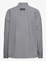 Mads Nørgaard - Crinckle Pop Fran Shirt - langärmlige hemden - asphalt/black - 1