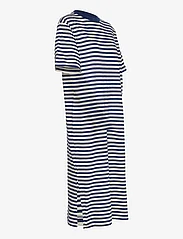 Mads Nørgaard - Single Organic Stripe Nou Dress - t-shirt dresses - estate blue/cloud dancer - 3