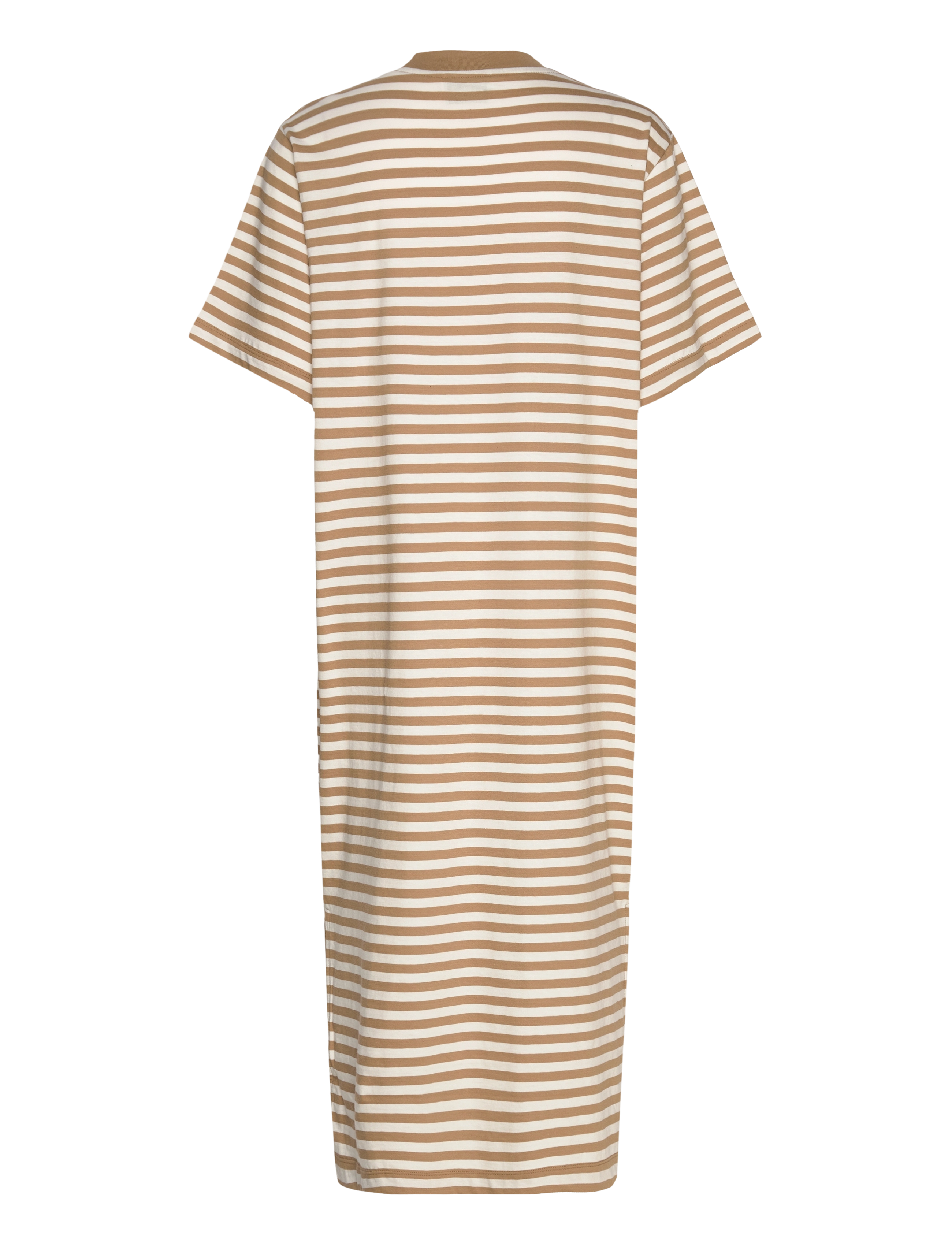 Mads Nørgaard - Single Organic Stripe Nou Dress - kelp/cloud dancer - 1