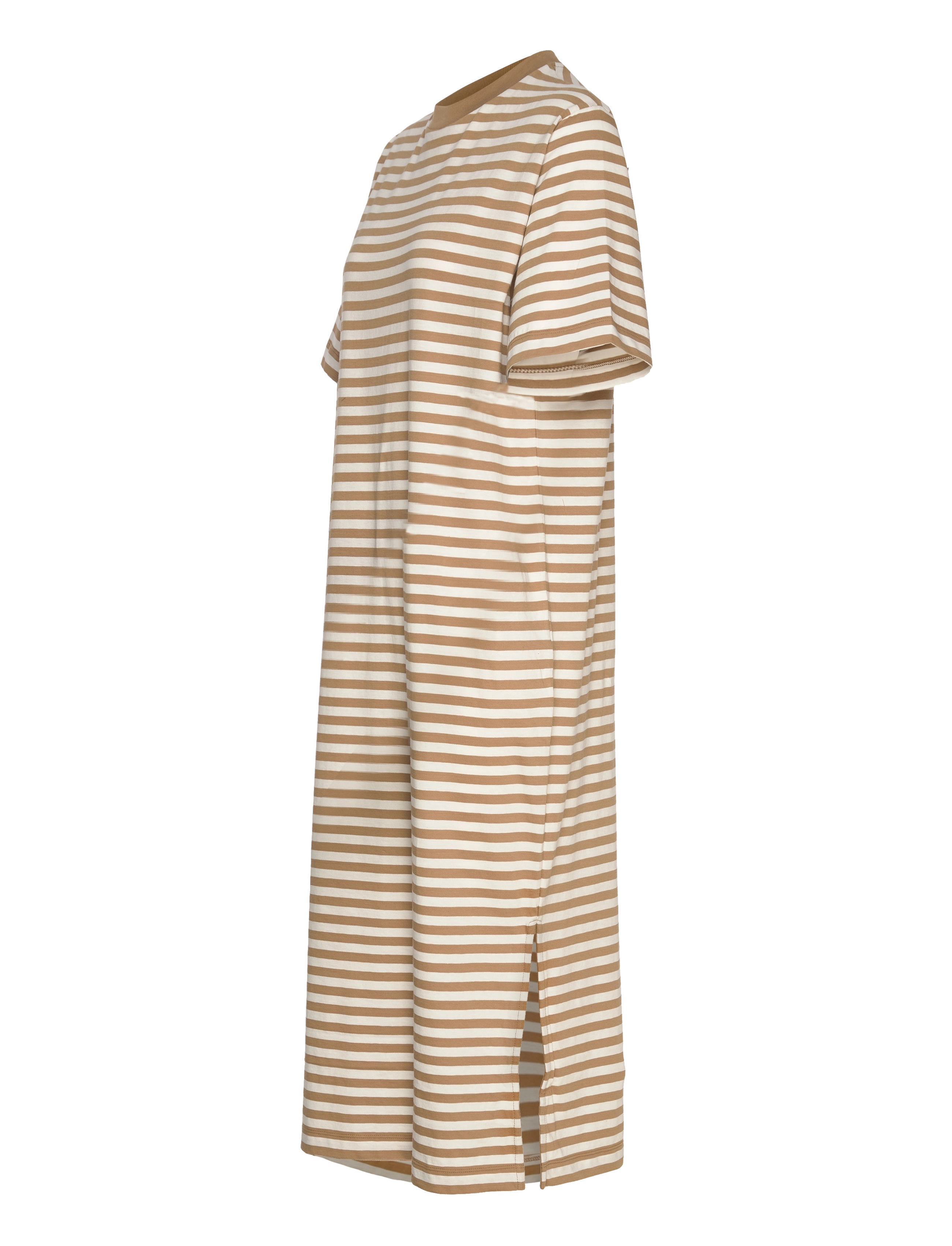 Mads Nørgaard - Single Organic Stripe Nou Dress - kelp/cloud dancer - 2
