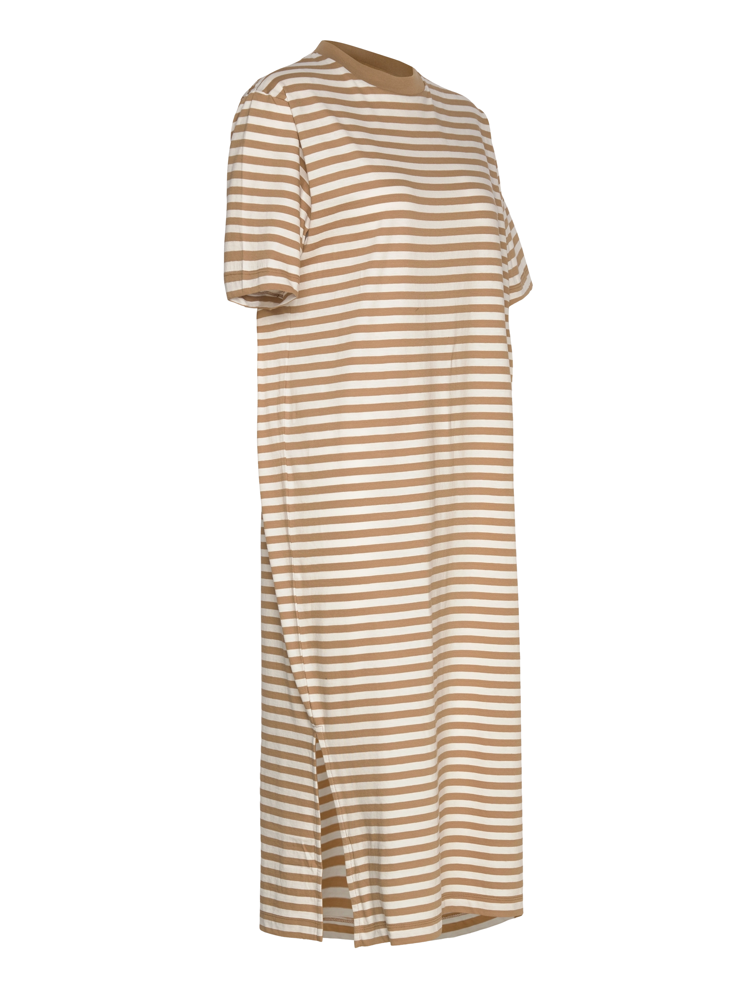 Mads Nørgaard - Single Organic Stripe Nou Dress - kelp/cloud dancer - 3