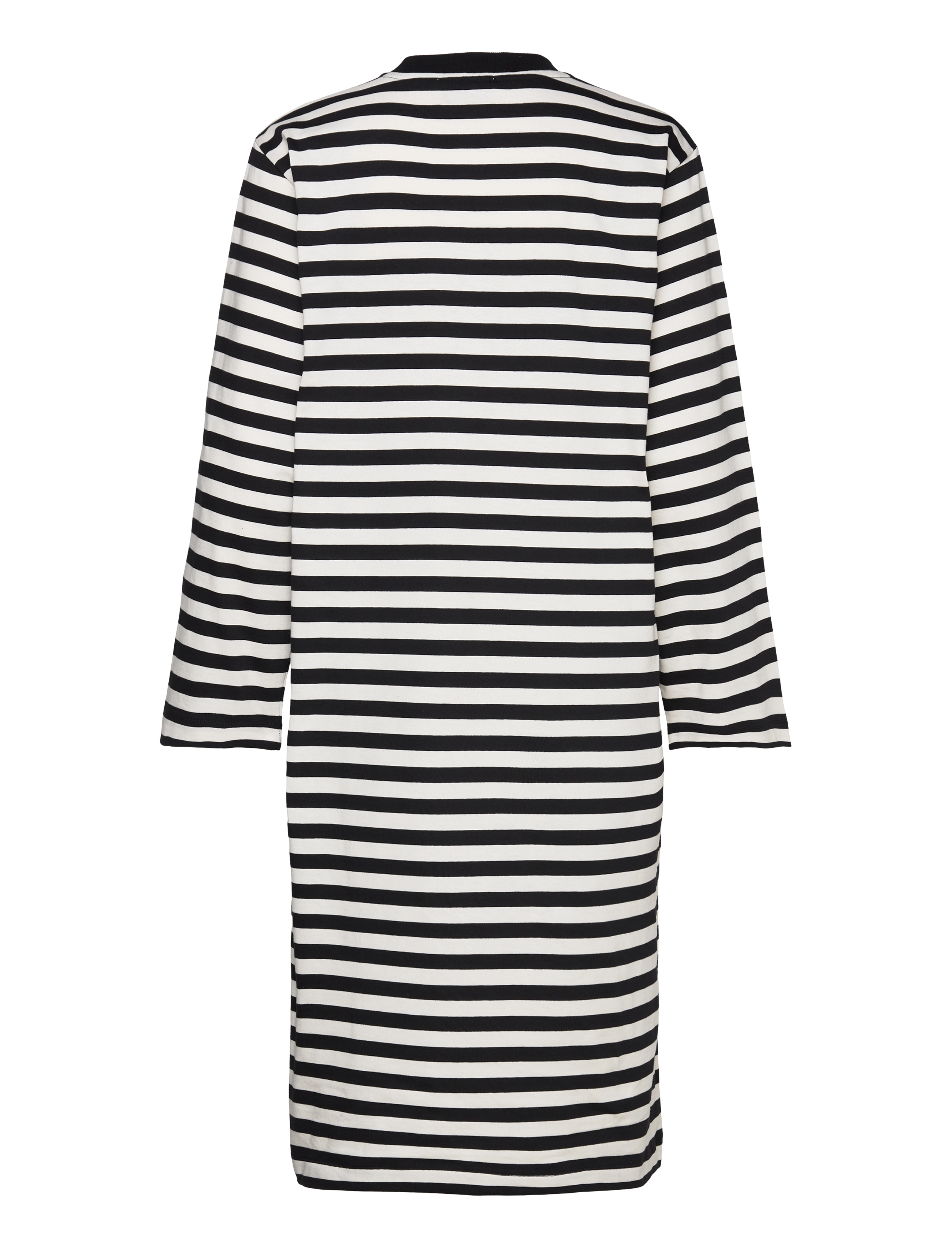 Mads Nørgaard - Heavy Single Stripe Nolly Dress - black/snowwhite - 1