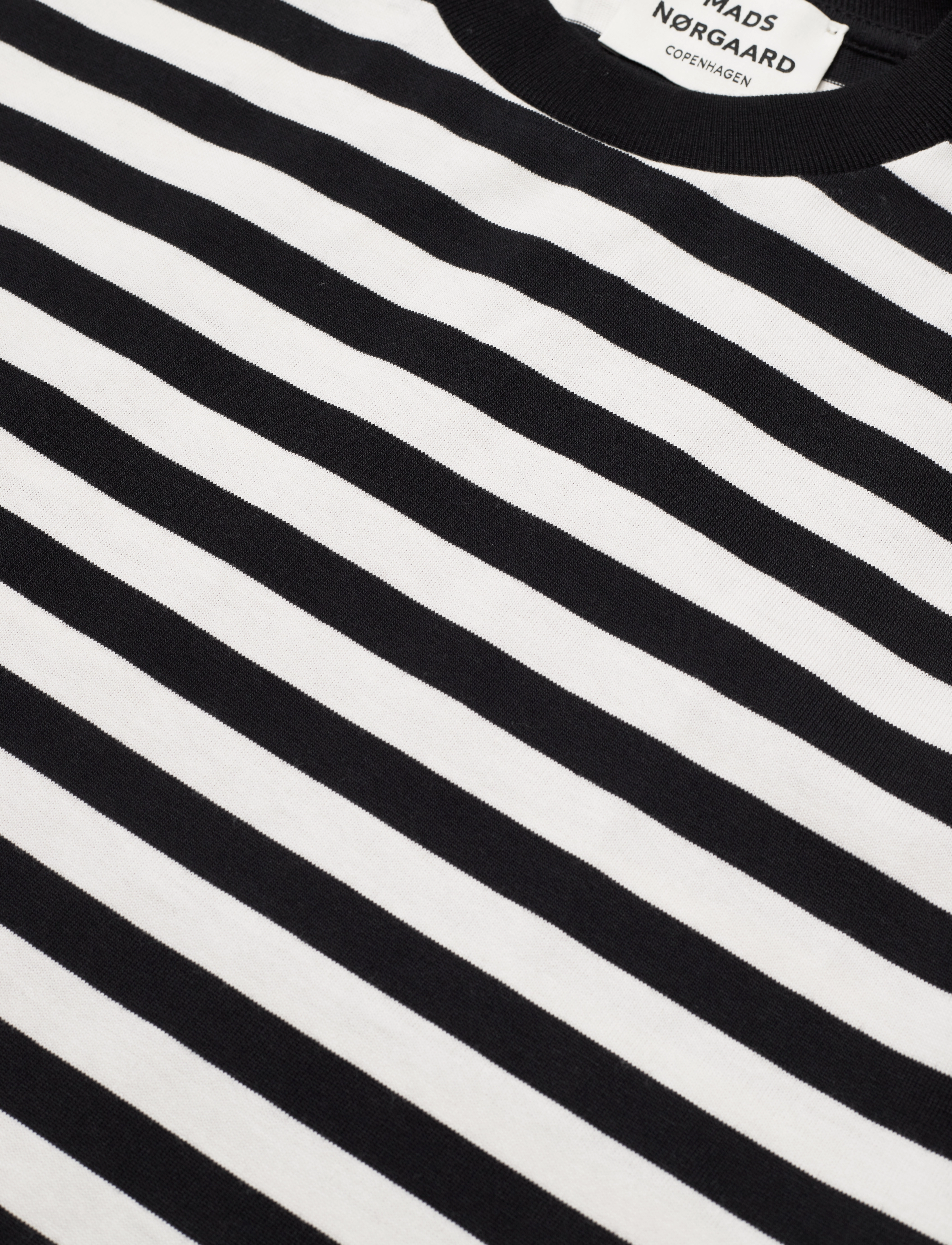 Mads Nørgaard - Heavy Single Stripe Nolly Dress - black/snowwhite - 2