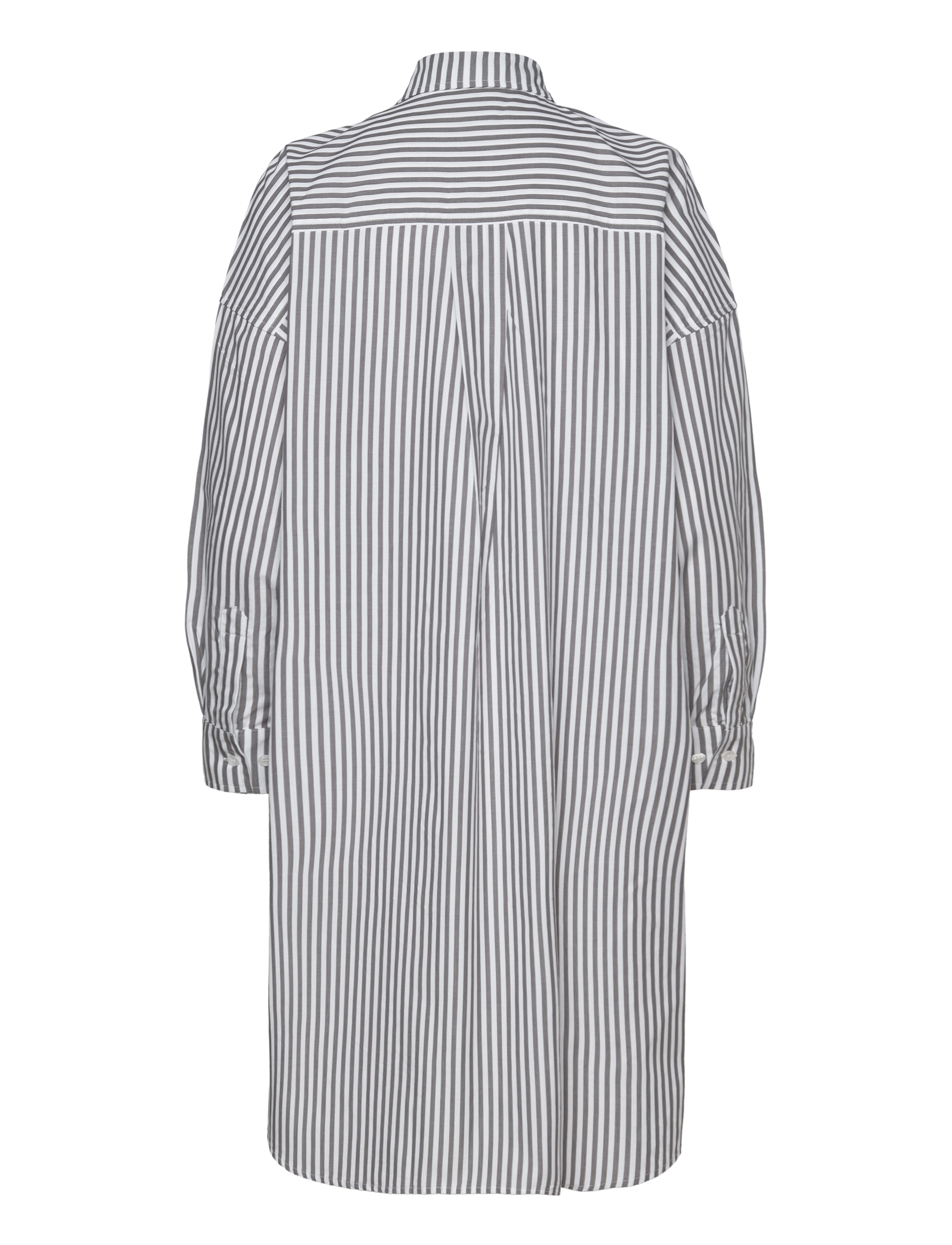 Mads Nørgaard - Popla Peri Dress - skjortekjoler - castlerock/optical white - 1