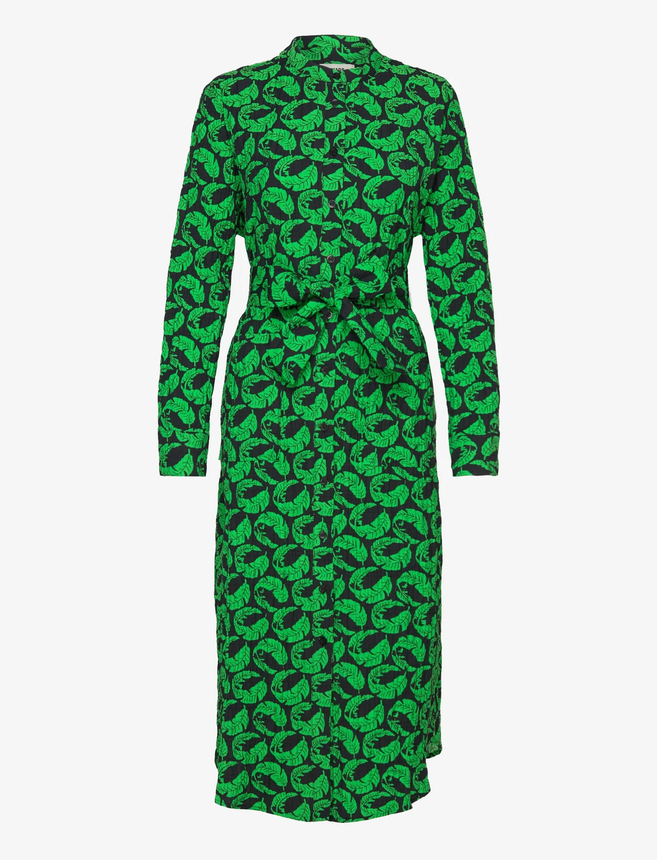 Mads Nørgaard - Chakra Zinni Dress AOP - midi-jurken - leaf aop/andean toucan - 0