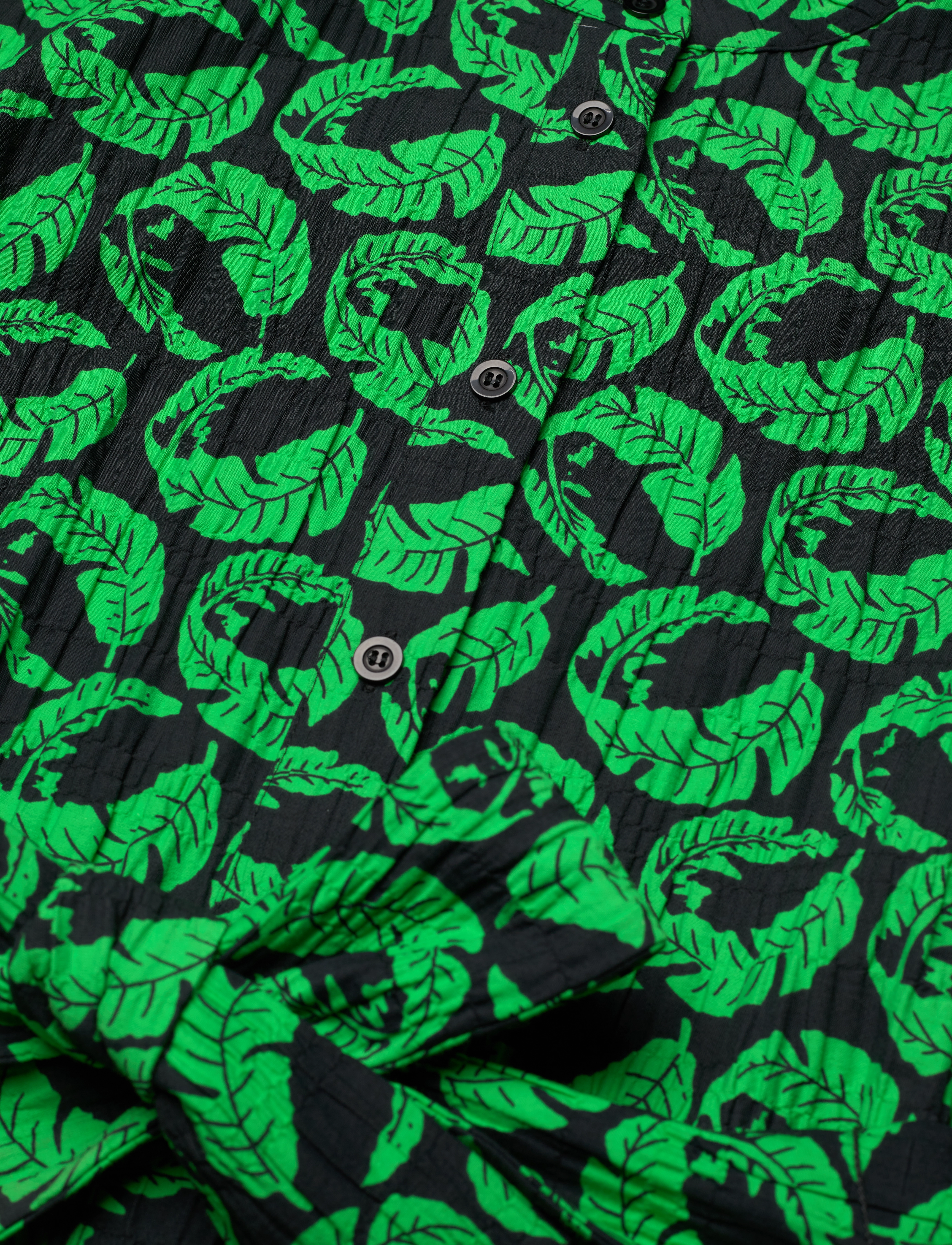 Mads Nørgaard - Chakra Zinni Dress AOP - midi kjoler - leaf aop/andean toucan - 2