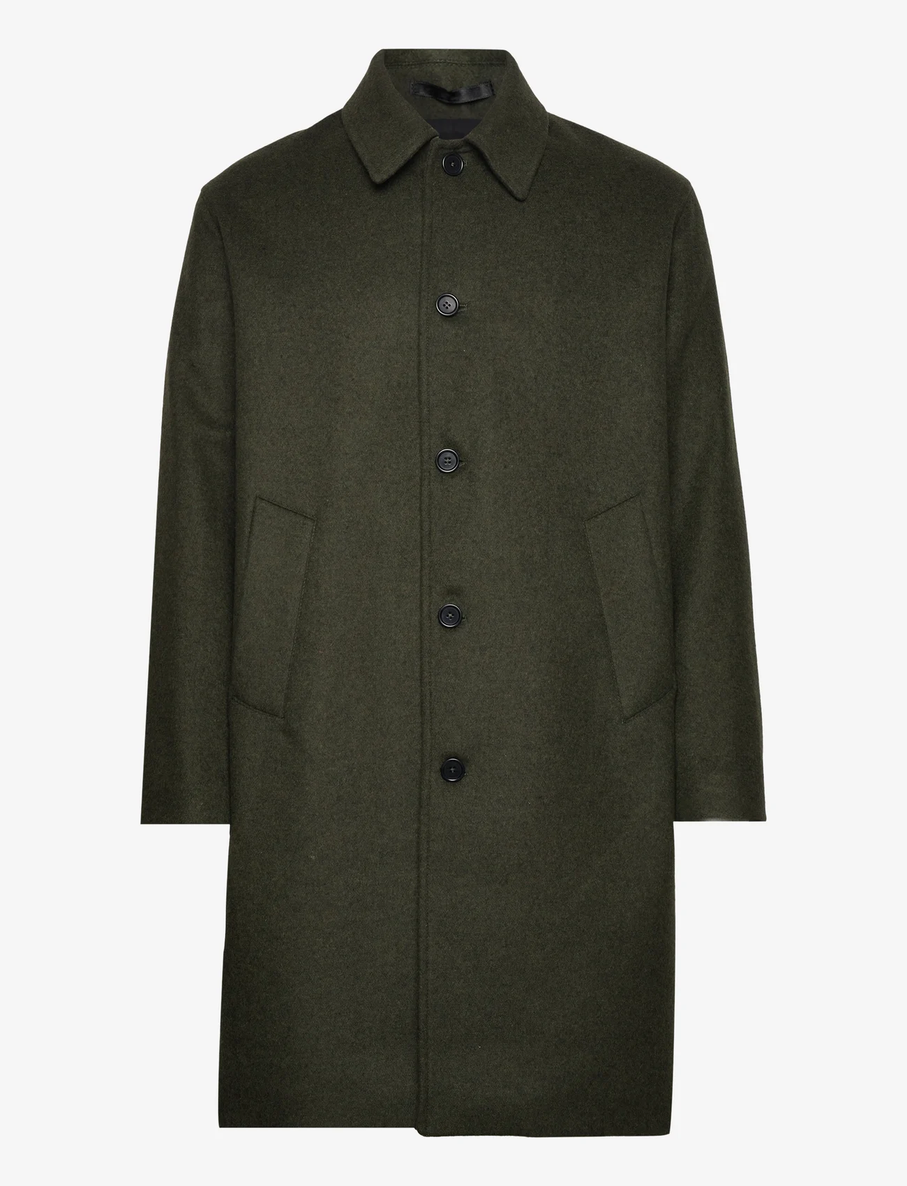 Mads Nørgaard - Dense Wool Curtis Coat - winter jackets - tarmac - 0