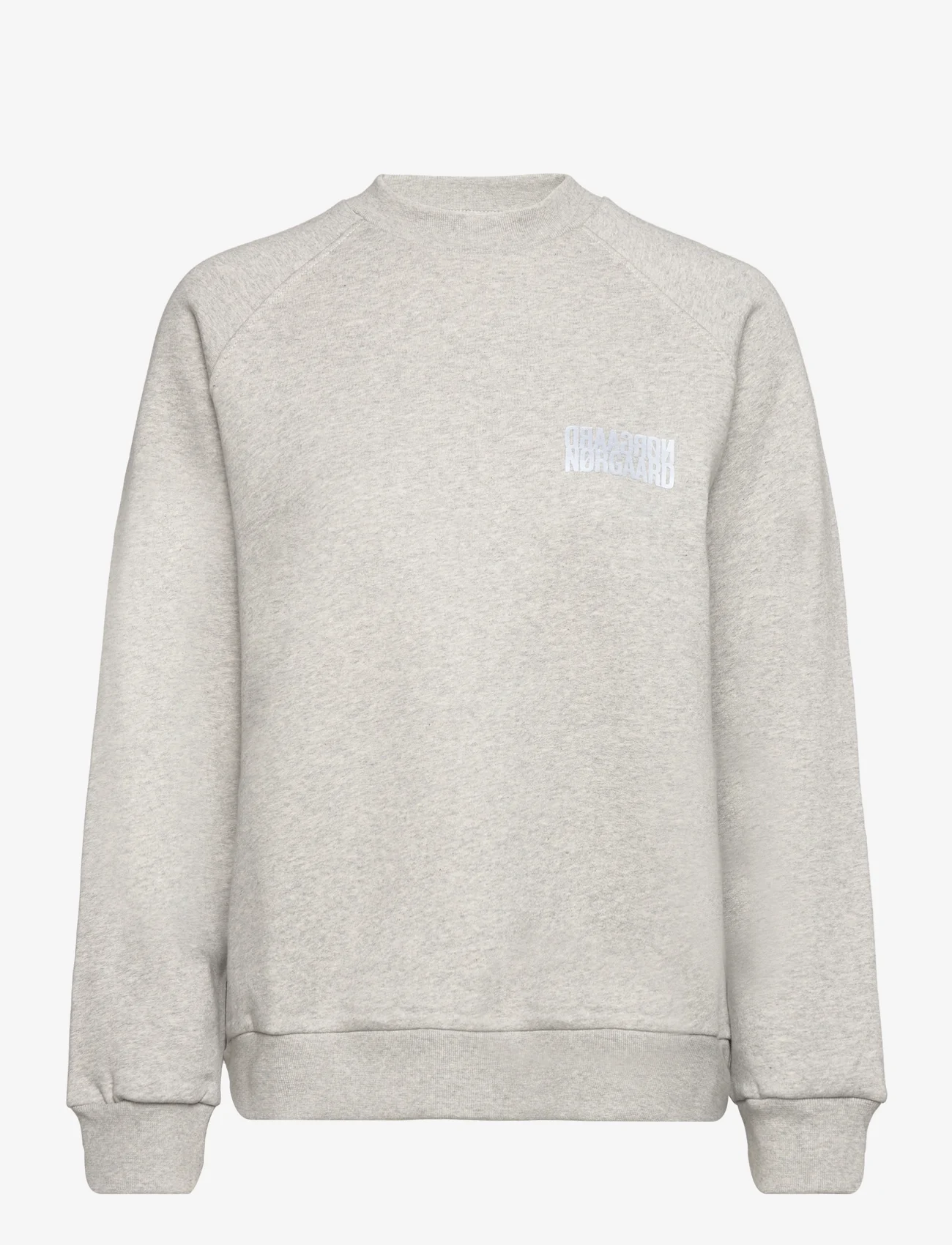 Mads Nørgaard - Organic Sweat Allium Sweatshirt - hoodies - light grey melange - 0