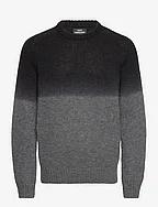 Alpaca Mateo Dip Dye Knit - BLACK/GREY MELANGE