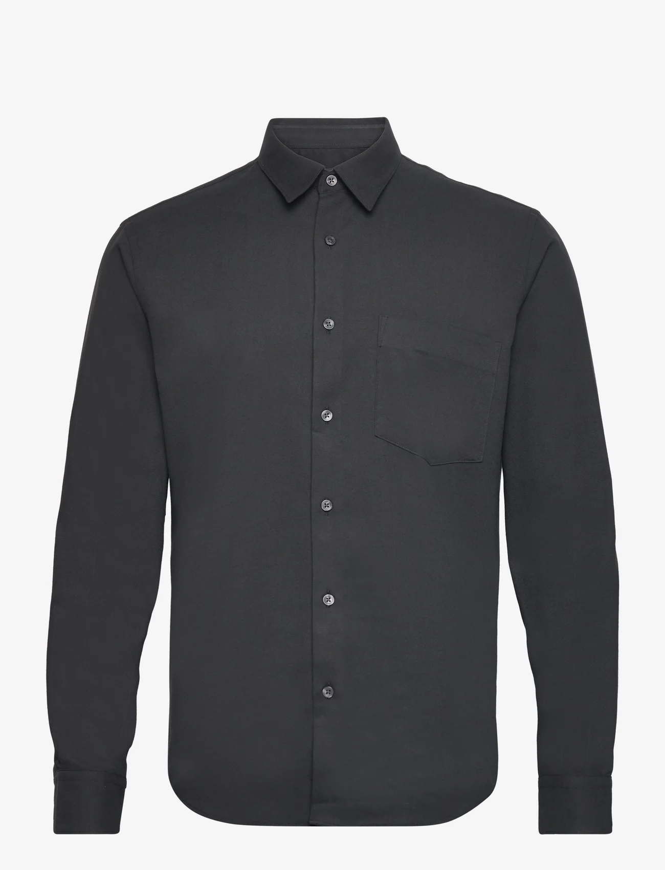 Mads Nørgaard - Flamel Sune Shirt - laisvalaikio marškiniai - black - 0
