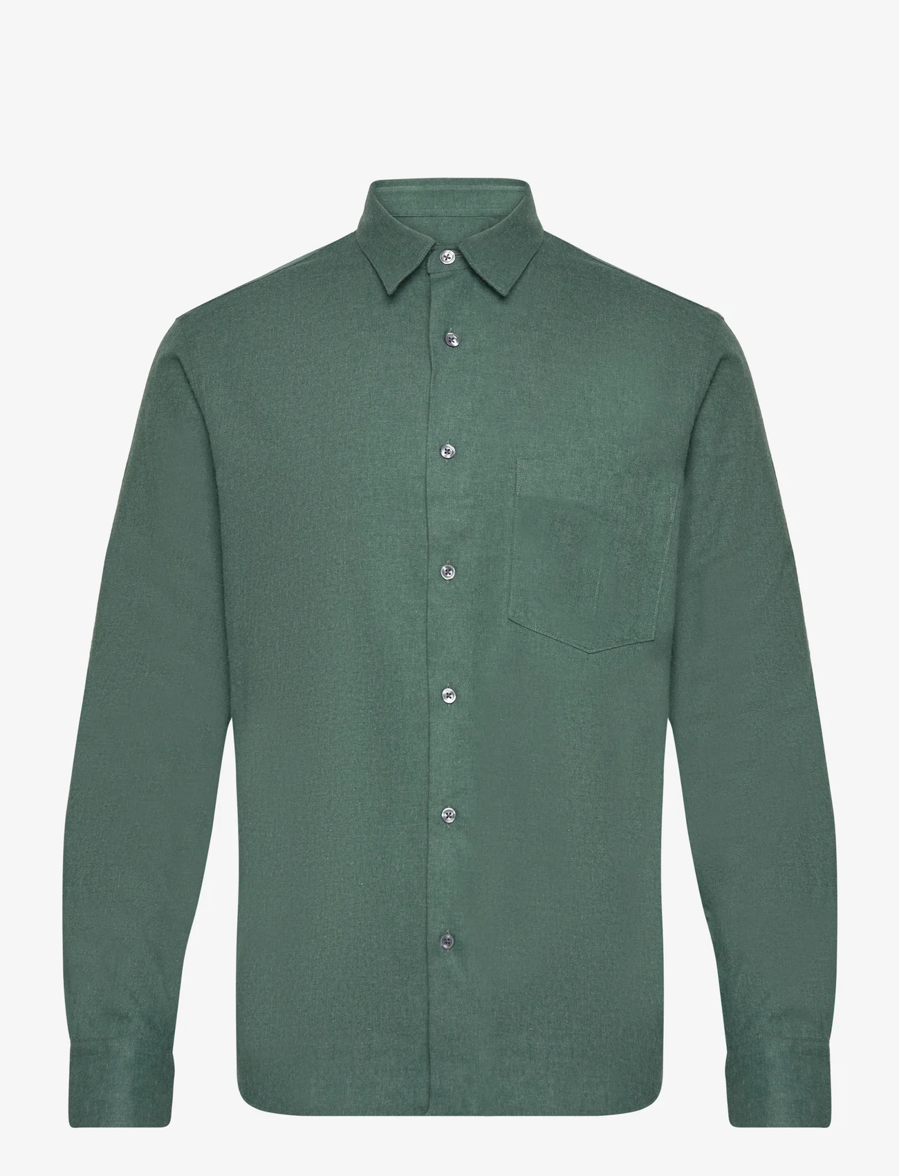 Mads Nørgaard - Flamel Sune Shirt - laisvalaikio marškiniai - darkest spruce - 0