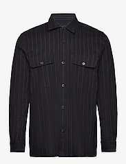 Mads Nørgaard - Flannel Heavy Malte Stripe Shirt - casual shirts - deep well/cub - 0
