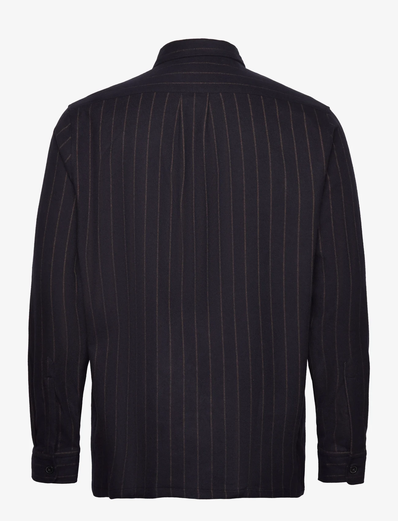 Mads Nørgaard - Flannel Heavy Malte Stripe Shirt - kasdienio stiliaus marškiniai - deep well/cub - 1