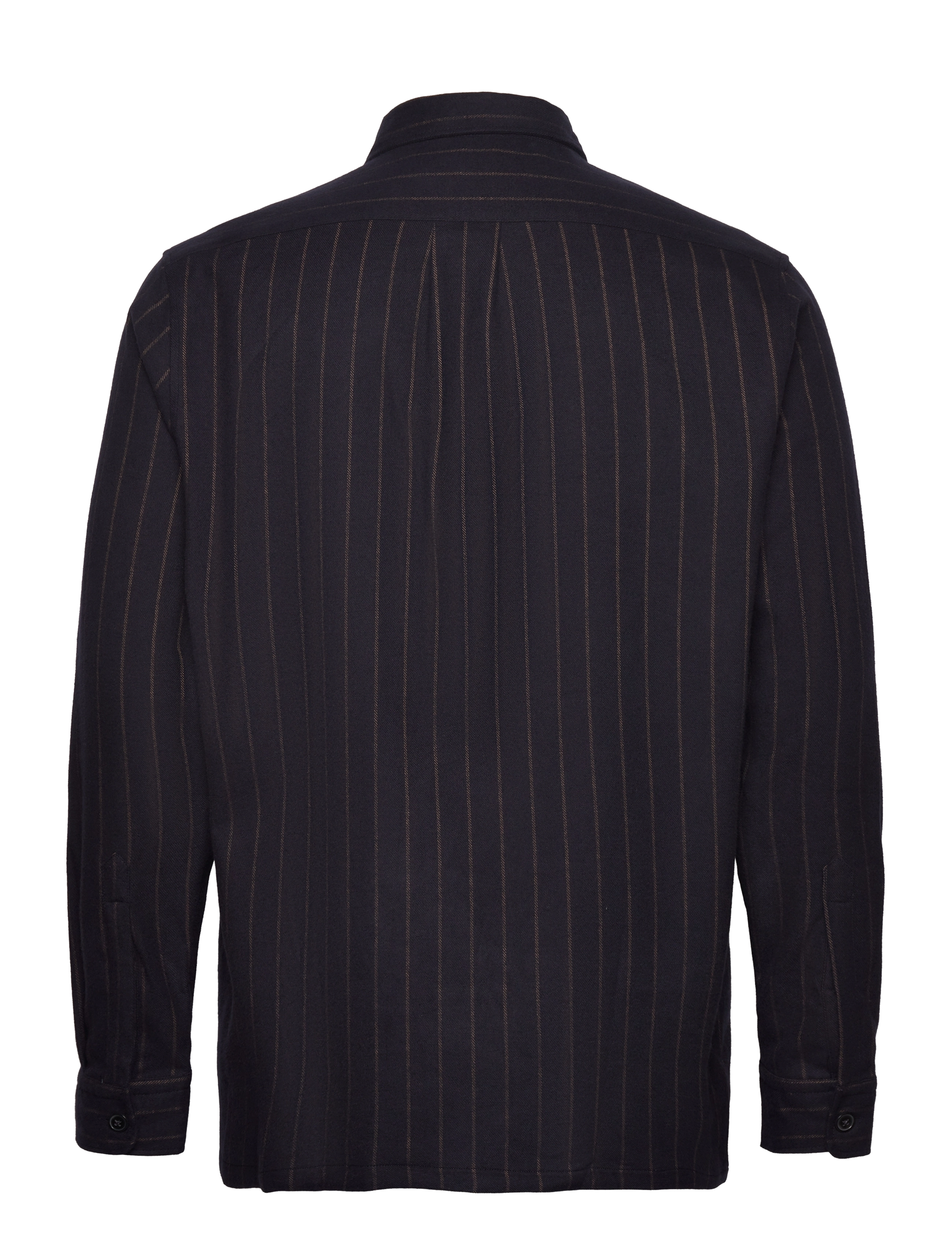 Mads Nørgaard - Flannel Heavy Malte Stripe Shirt - deep well/cub - 1