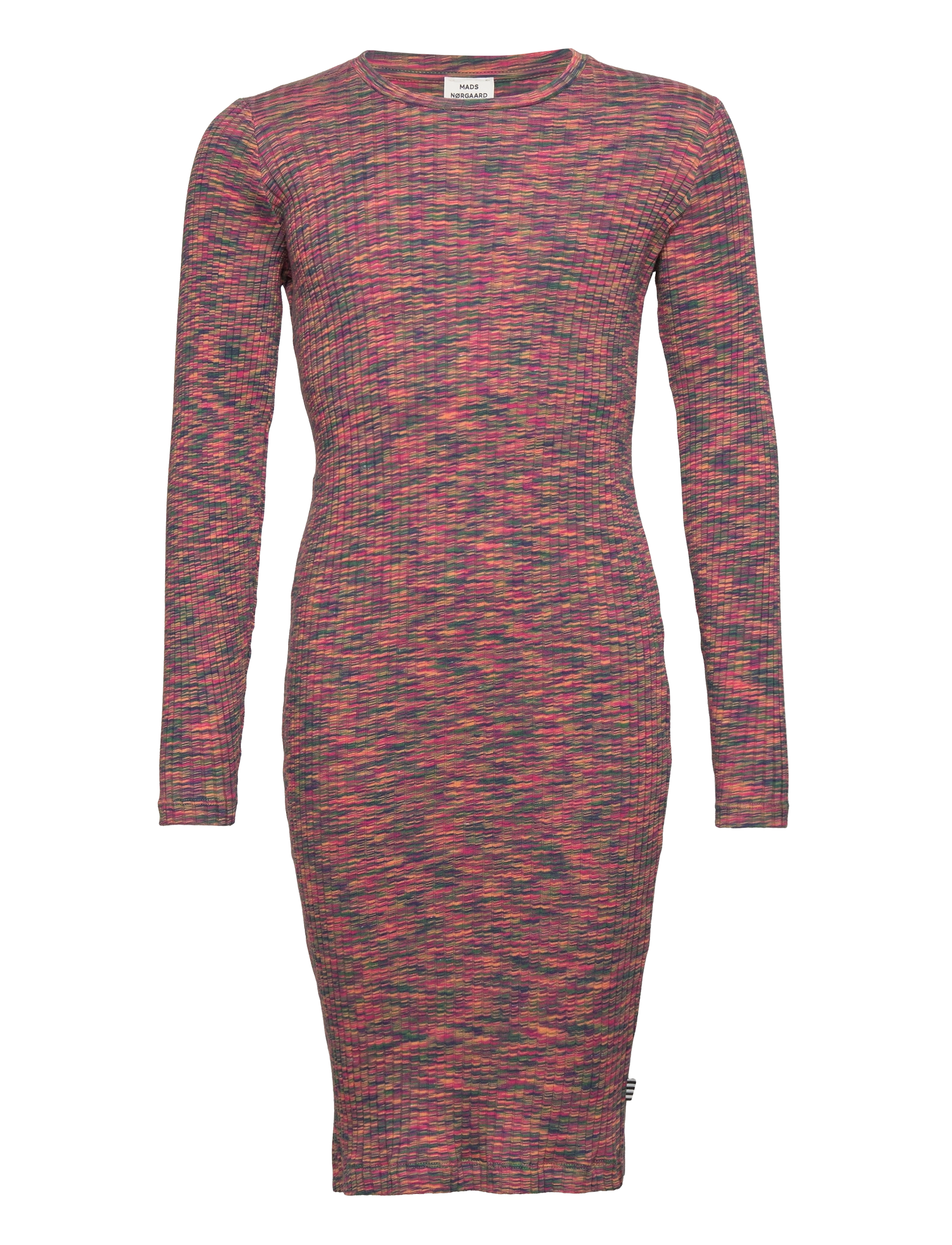 Mads Nørgaard 8X3 Mouline Dubina Dress, Børn, Mouline Ribstrikket Langærmet Kjole, Multi/mønstret, Str: 16