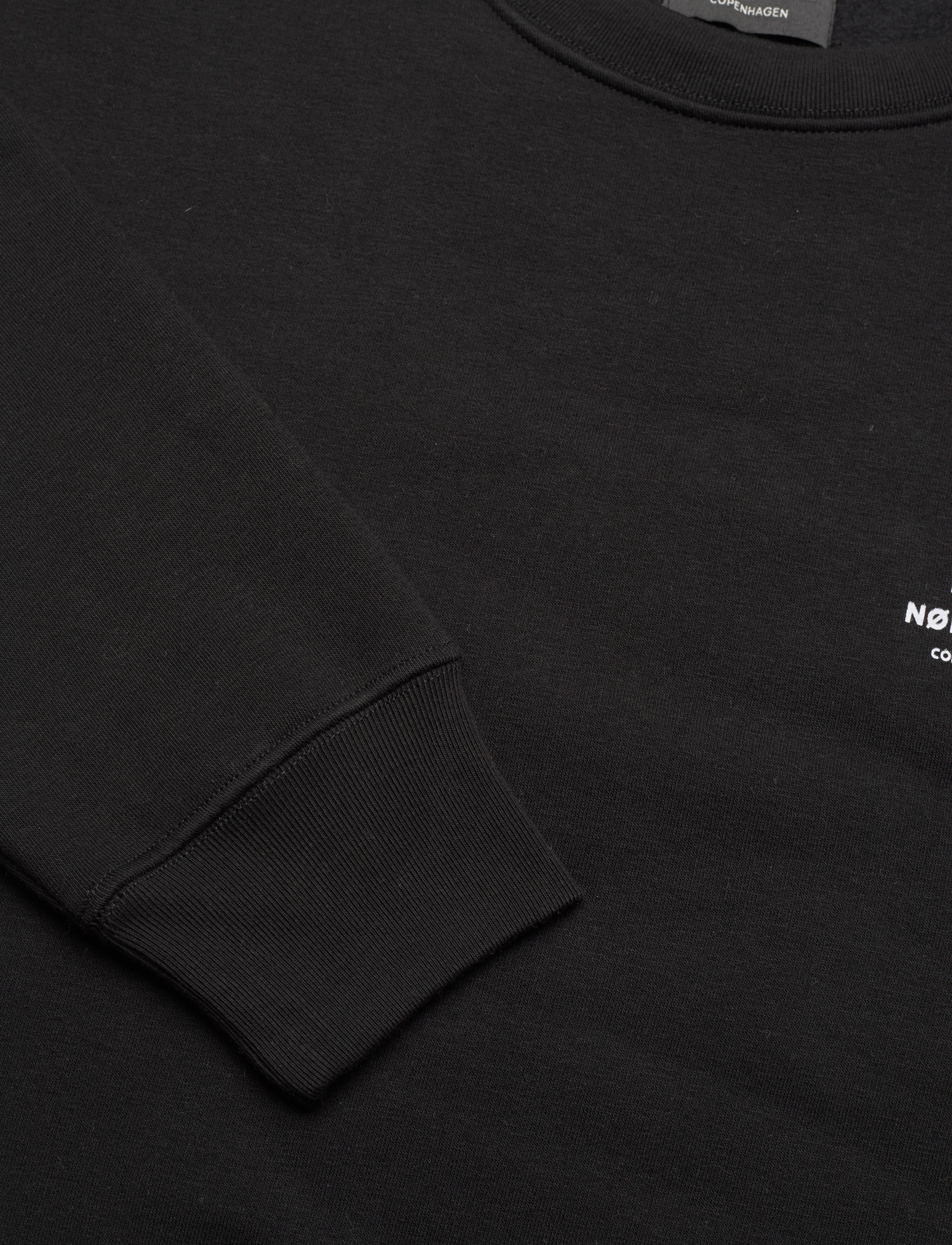 Mads Nørgaard - Standard Crew Logo Sweat - vacation essentials - black - 2