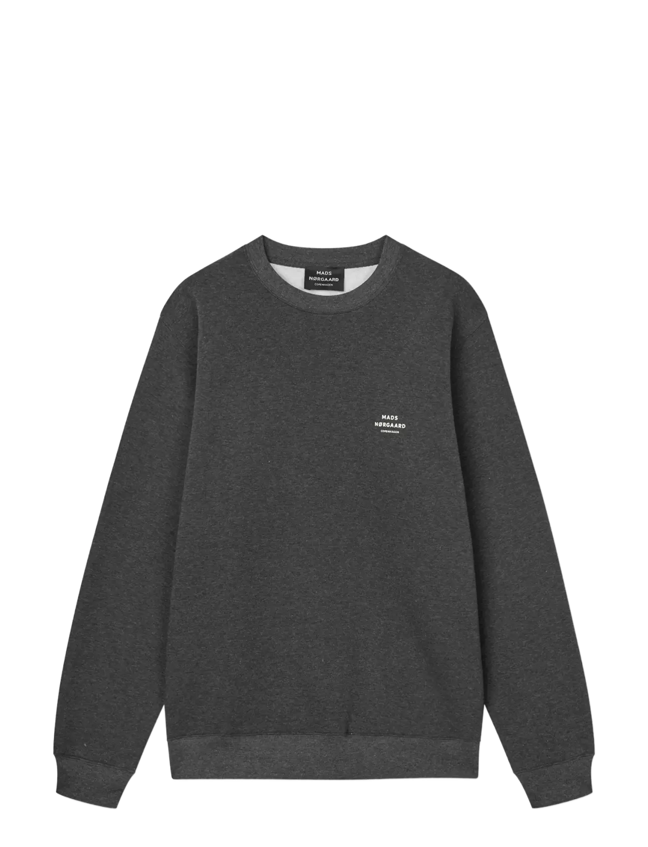 Mads Nørgaard Standard Crew Logo Sweat FAV - Sweatshirts & Hoodies - DARK GREY MELANGE / grey