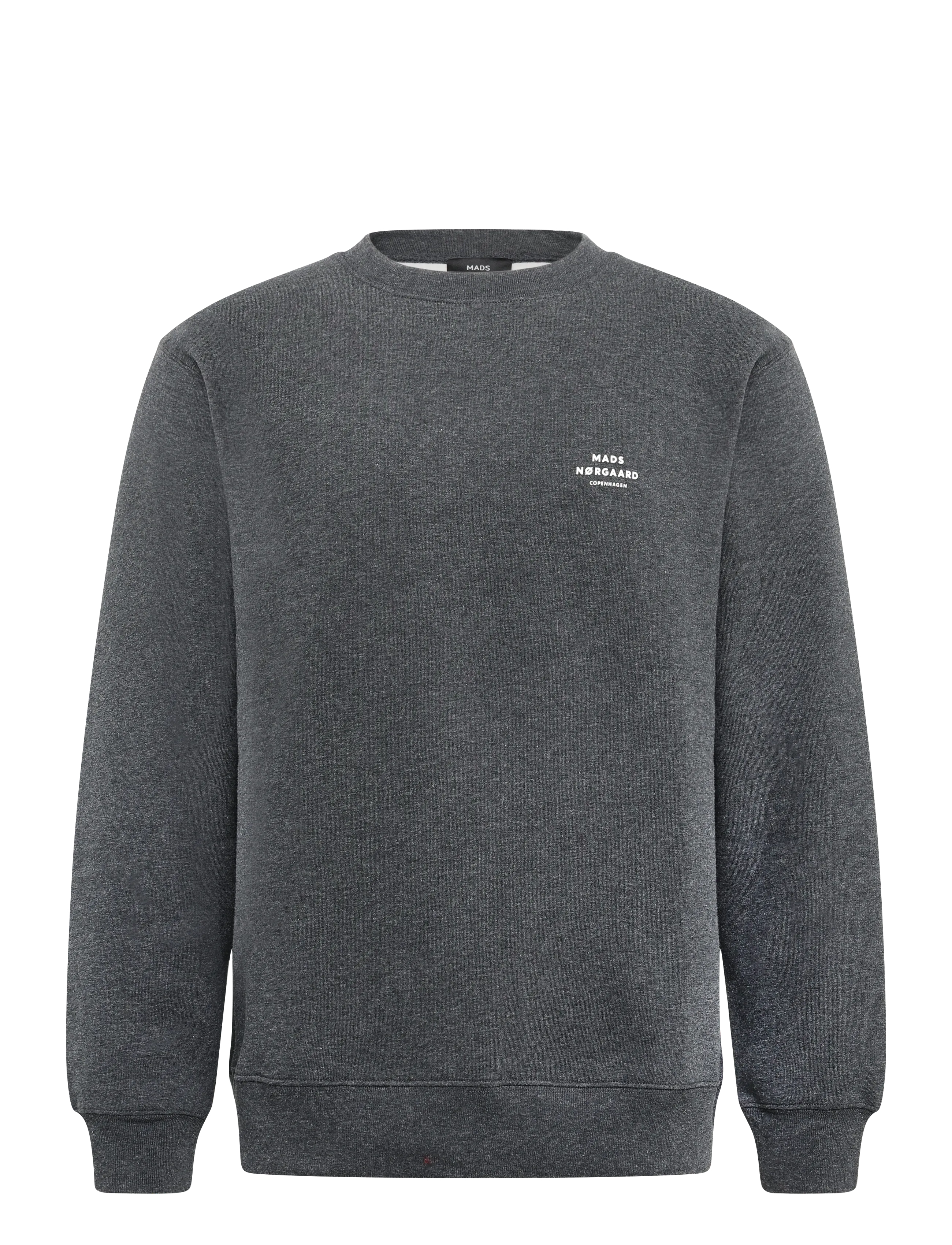 Mads Nørgaard - Standard Crew Logo Sweat - sweatshirts - dark grey melange - 1
