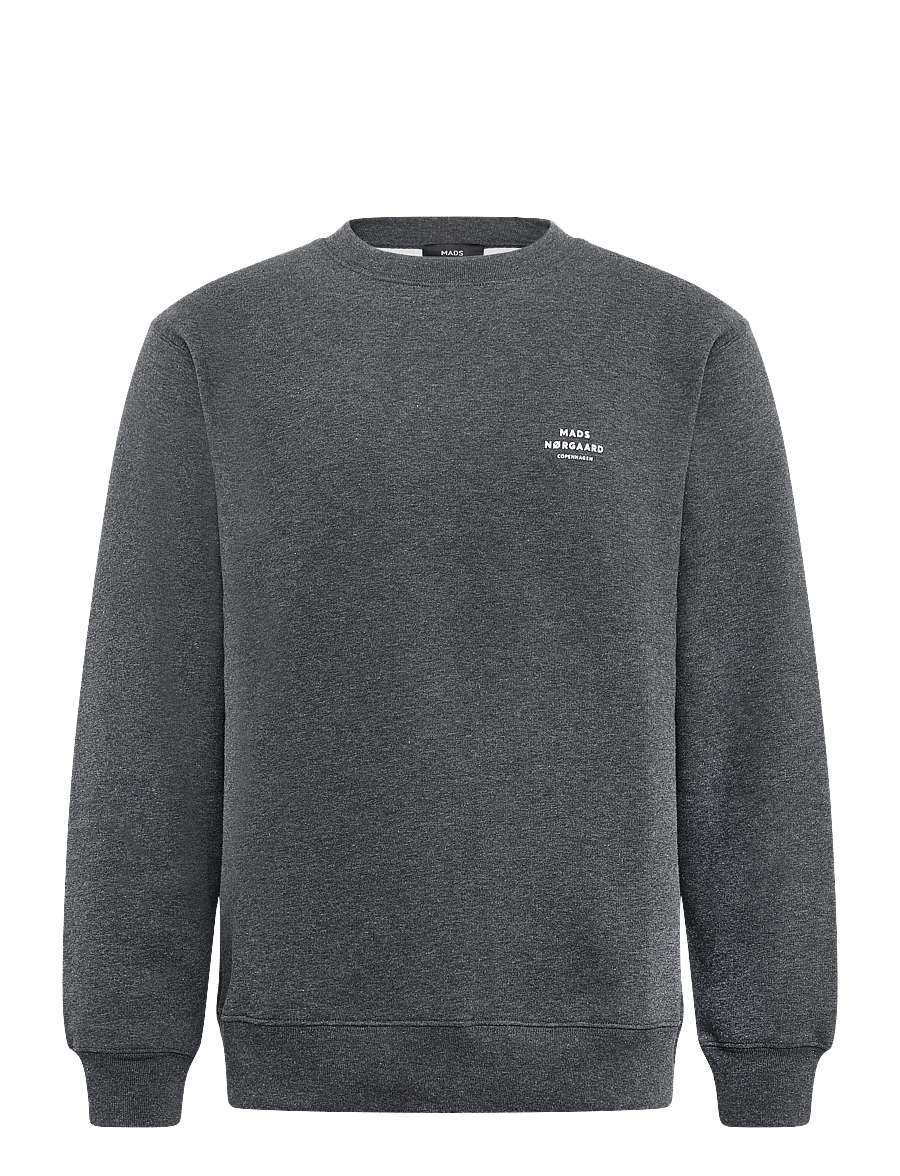 Mads Nørgaard - Standard Crew Logo Sweat FAV - shop by occasion - dark grey melange - 1