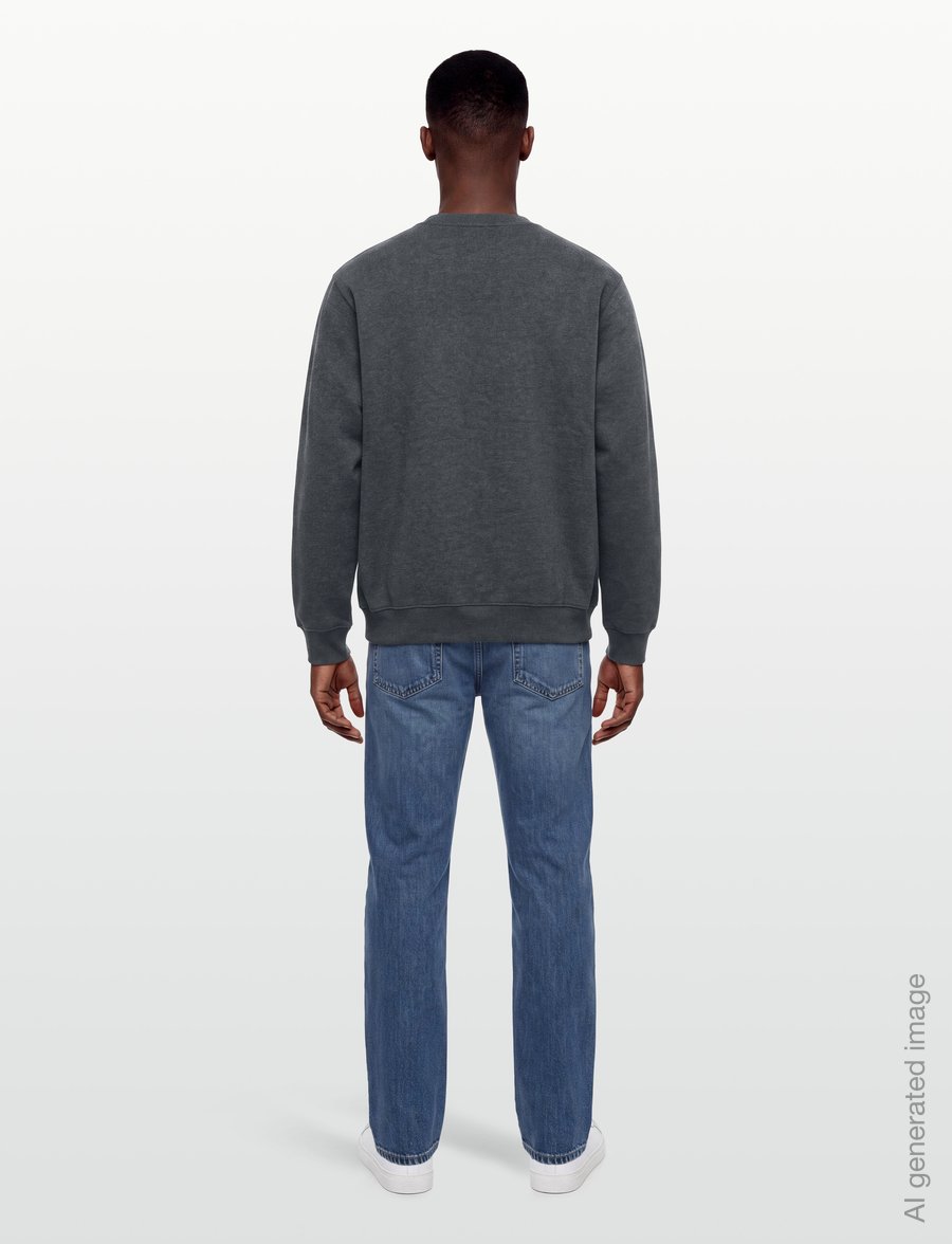 Mads Nørgaard - Standard Crew Logo Sweat FAV - shop by occasion - dark grey melange - 4