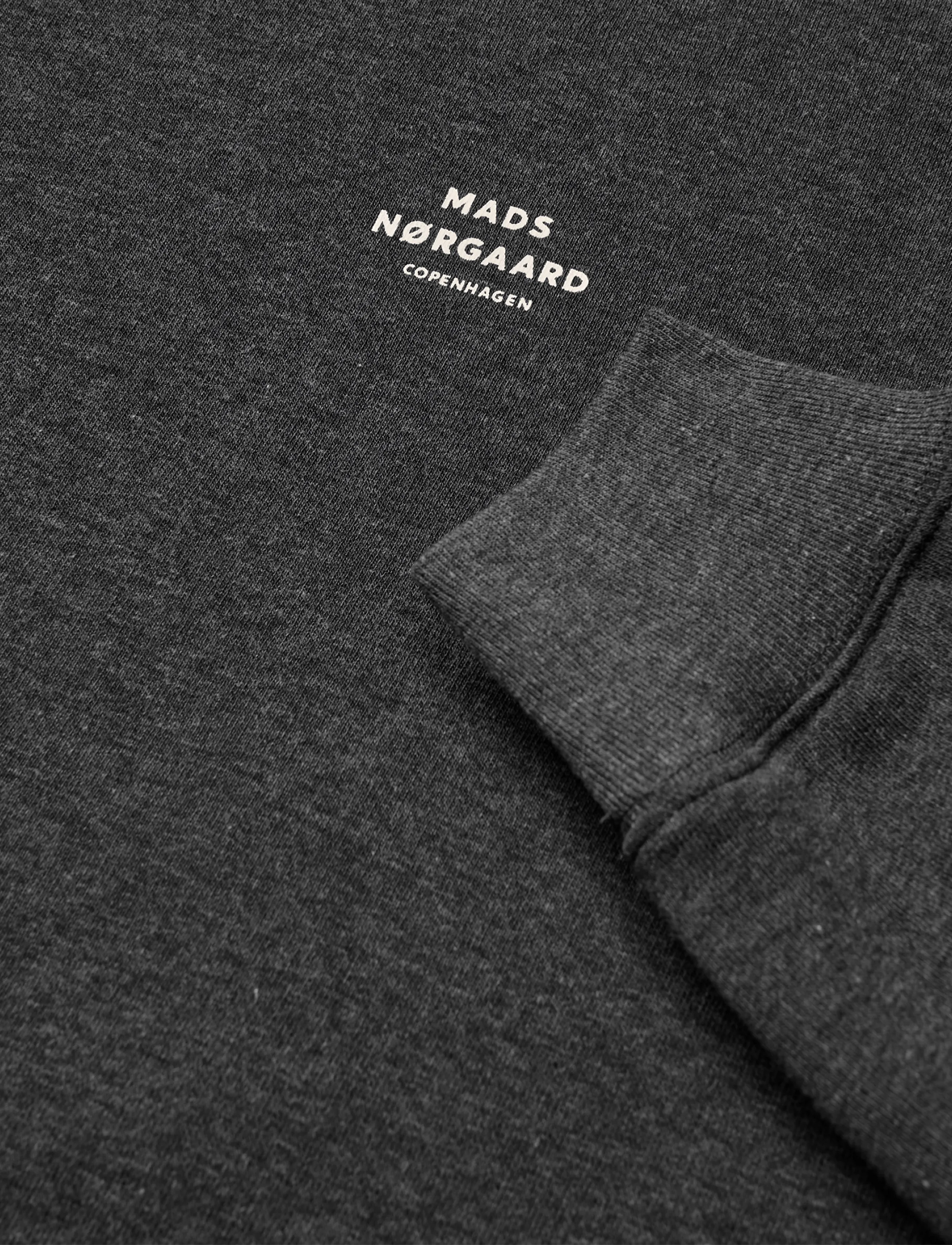 Mads Nørgaard - Standard Crew Logo Sweat FAV - sweatshirts - dark grey melange - 1