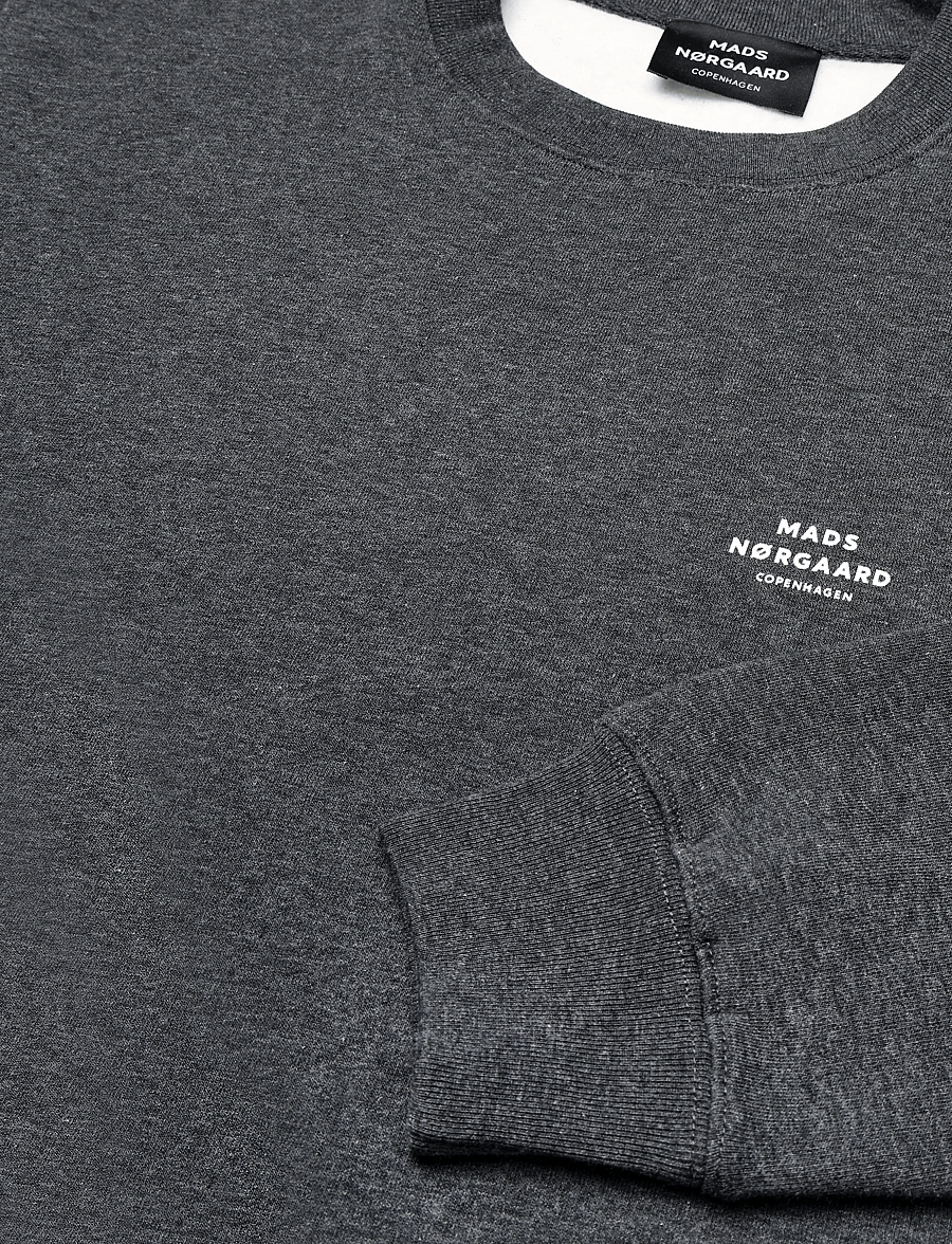 Mads Nørgaard - Standard Crew Logo Sweat FAV - shop by occasion - dark grey melange - 5