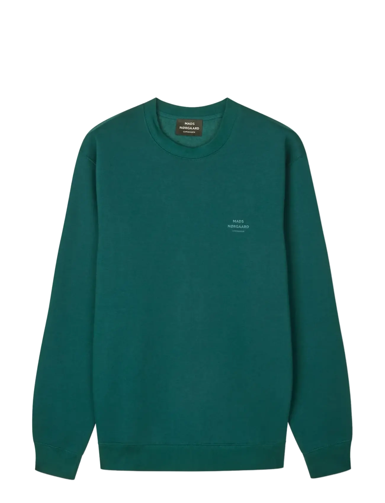 MADS NØRGAARD Standard Crew Logo Sweat Grün - L - Herren
