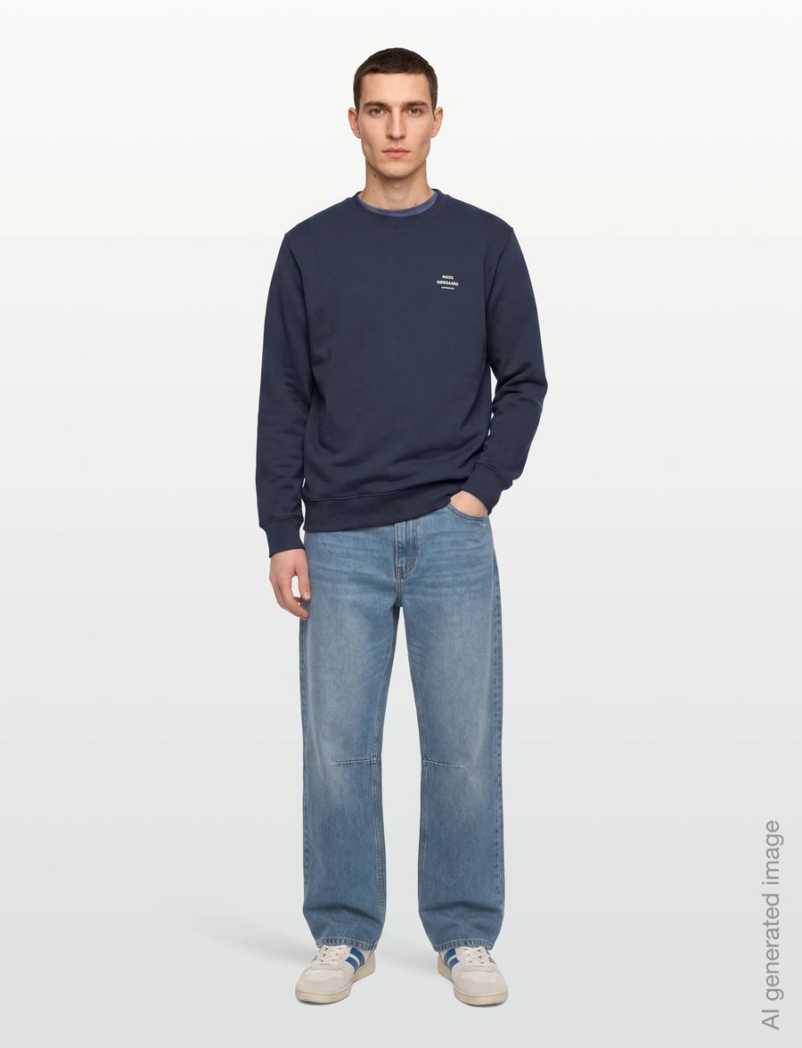 Mads Nørgaard - Standard Crew Logo Sweat FAV - shop by occasion - parisian night - 0
