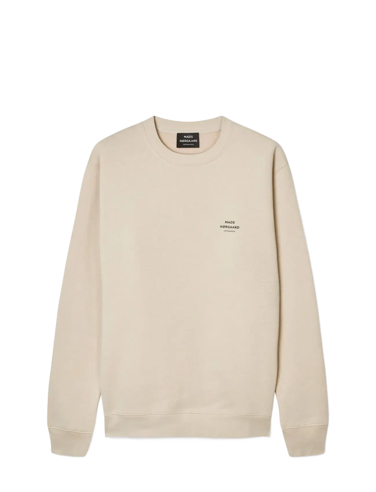 Mads Nørgaard Standard Crew Logo Sweat - Mads Nørgaard - RAINY DAY / cream