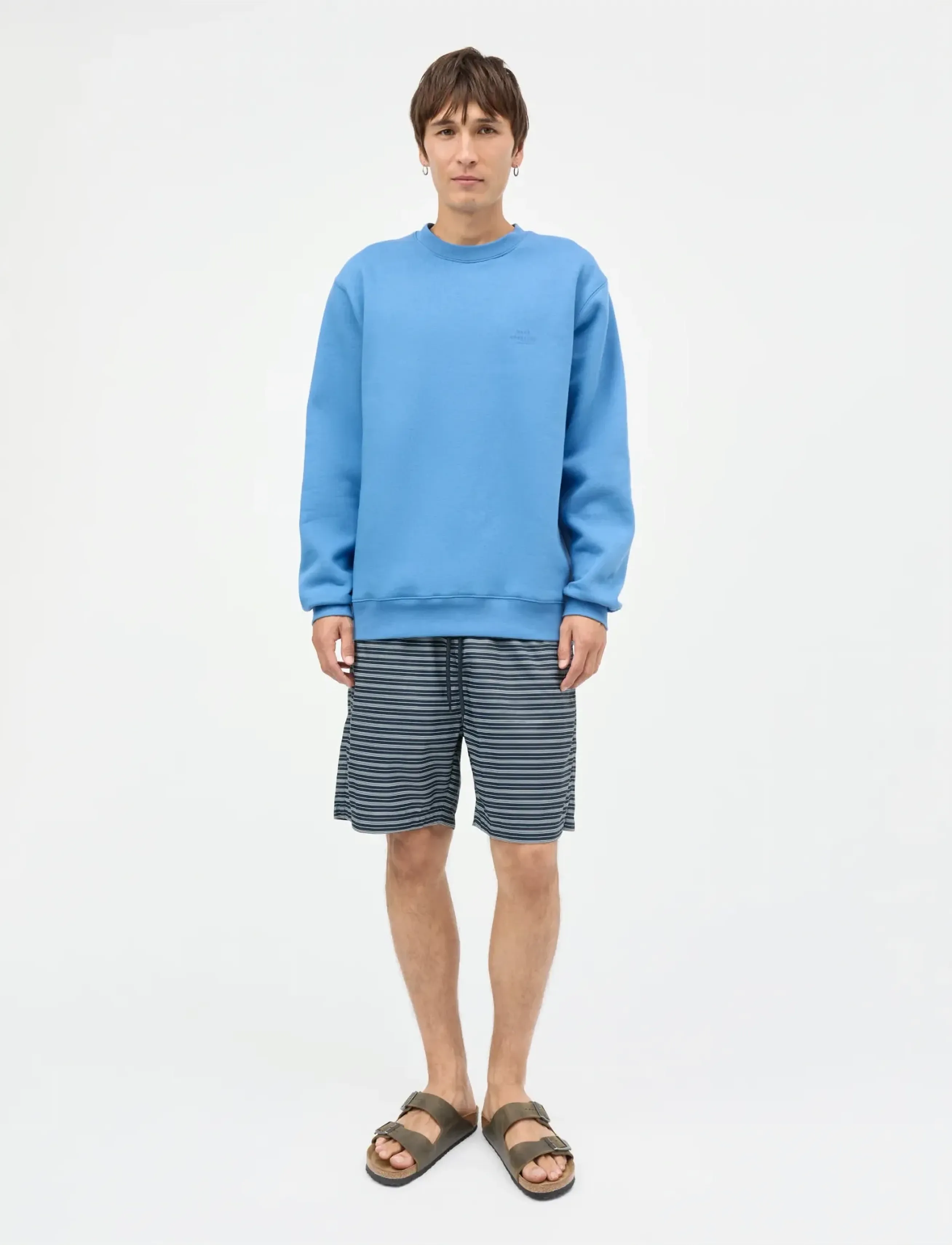 Mads Nørgaard Standard Crew Logo Sweat FAV - Sweatshirts - RIVIERA / blue
