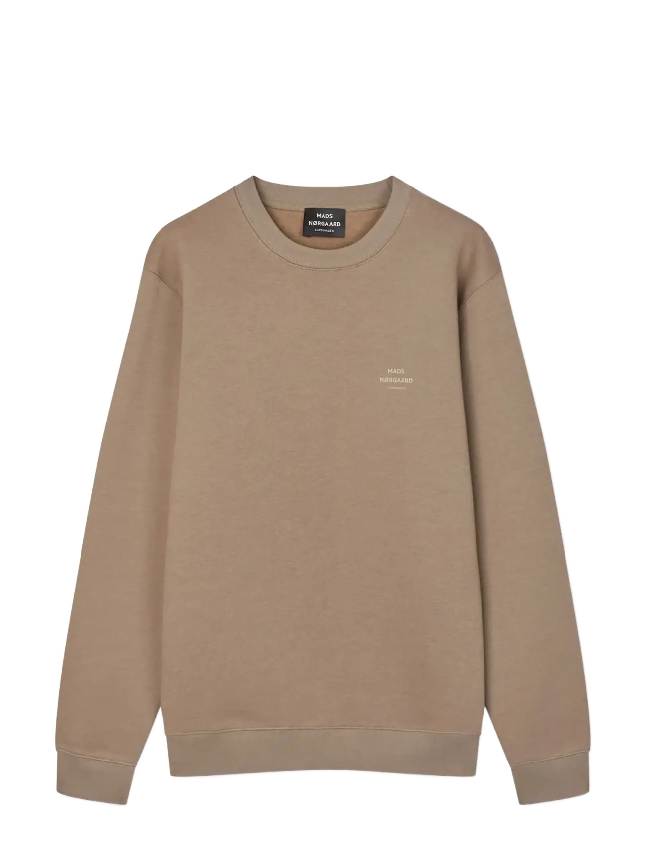 MADS NØRGAARD Standard Crew Logo Sweat Braun - L - Herren