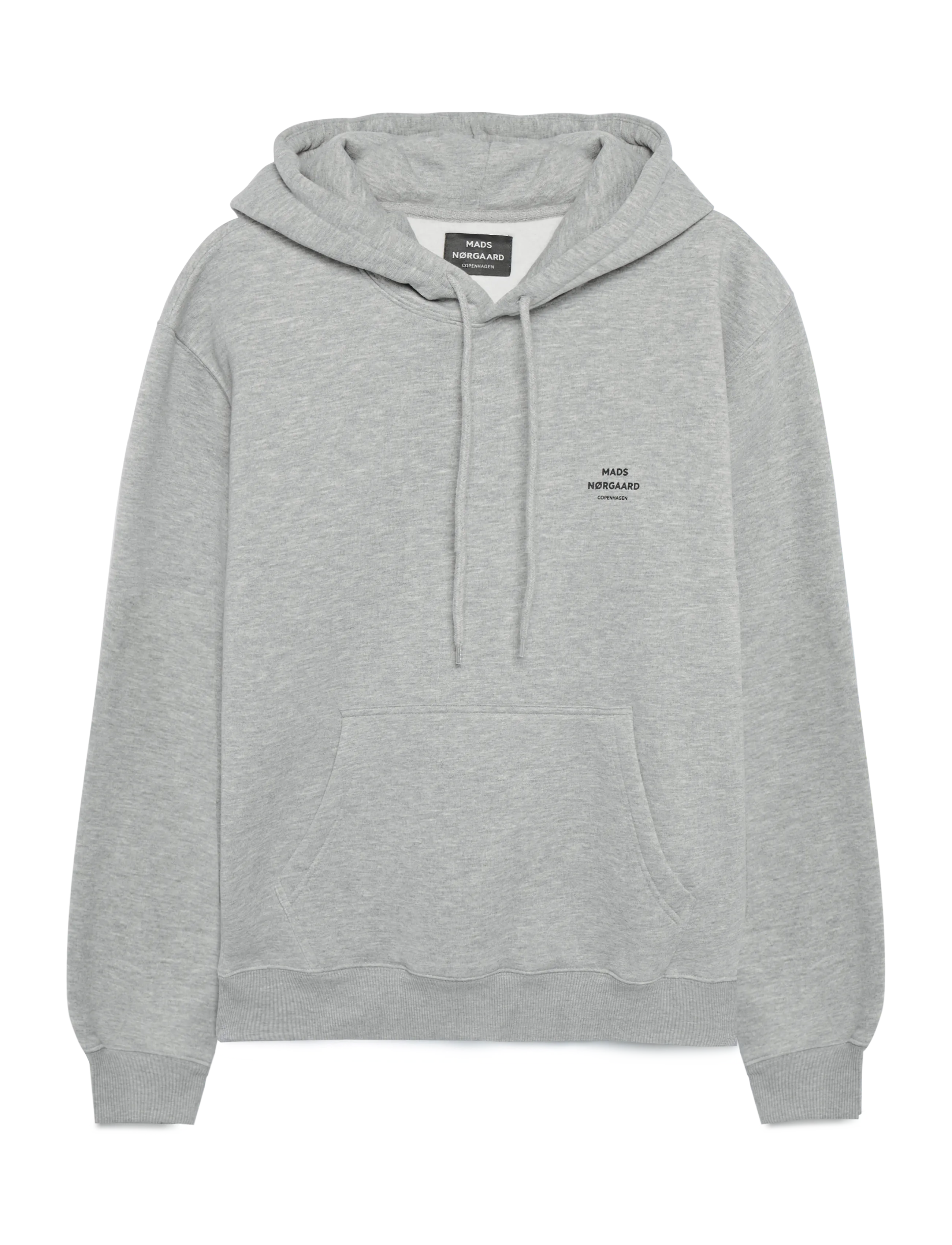 MADS NØRGAARD Standard Hoodie Logo Sweat Grau - L - Herren