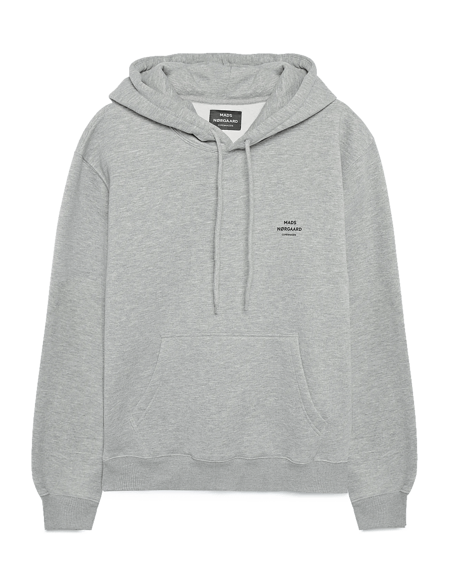 Mads Nørgaard - Standard Hoodie Logo Sweat FAV - kapuzenpullover - grey melange - 1