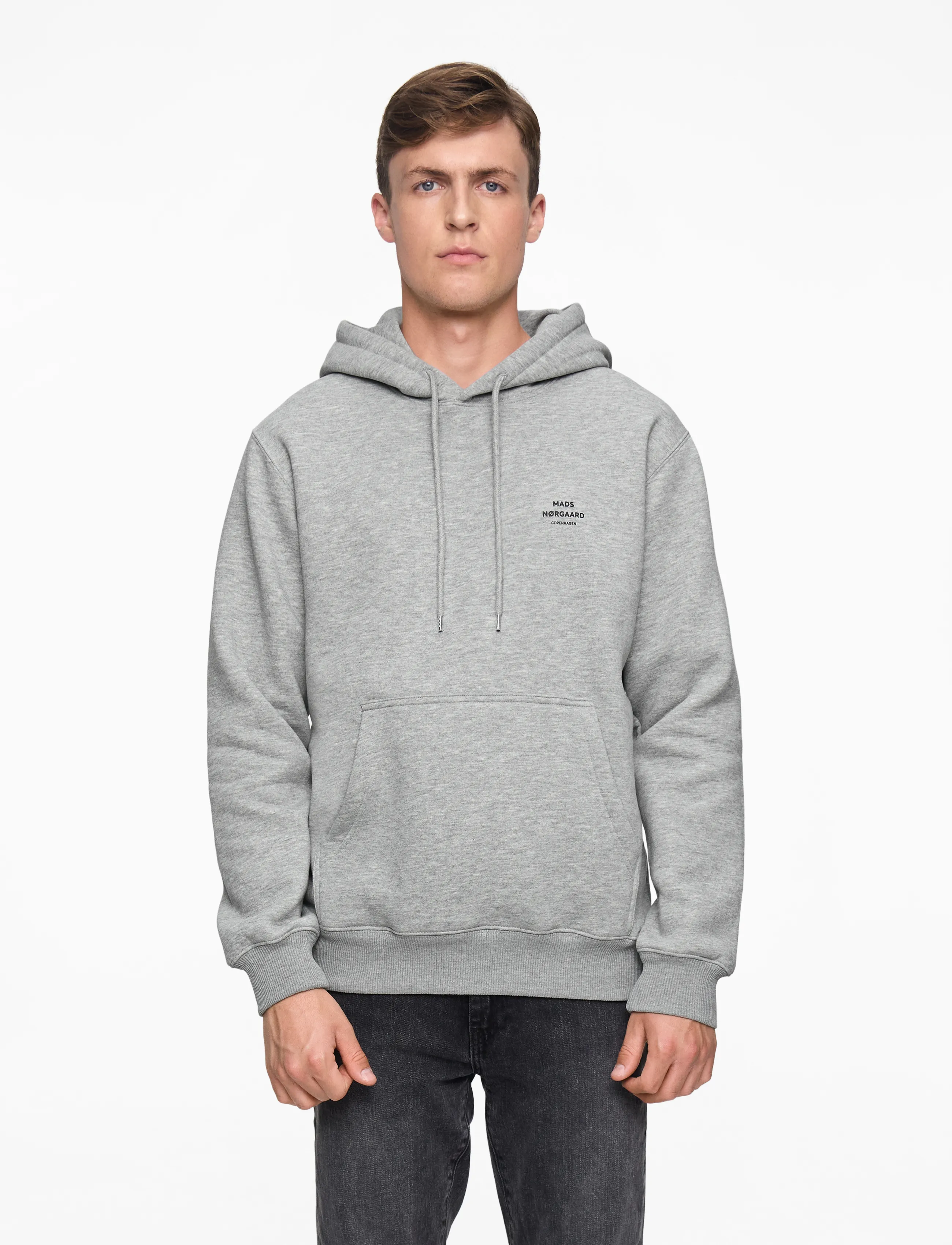 Mads Nørgaard Standard Hoodie Logo Sweat - Kapuzenpullover - GREY MELANGE / grey