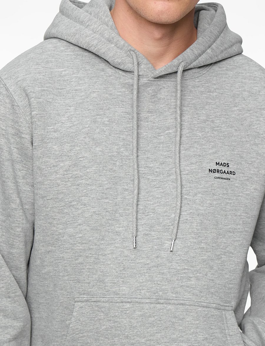 Mads Nørgaard - Standard Hoodie Logo Sweat FAV - kapuzenpullover - grey melange - 5