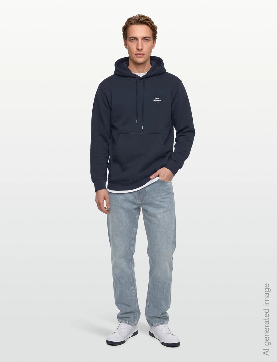 Mads Nørgaard - Standard Hoodie Logo Sweat FAV - hoodies - parisian night - 0