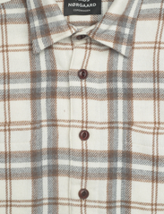 Mads Nørgaard - Soft Wool Roar Check Shirt - rutiga skjortor - almond milk check - 2