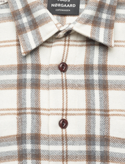Mads Nørgaard - Soft Wool Roar Check Shirt - languoti marškiniai - almond milk check - 2