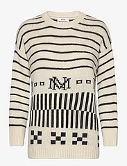 Mads Nørgaard - Recycled Iceland Lefty Sweater - džemperiai - black/winter white - 0