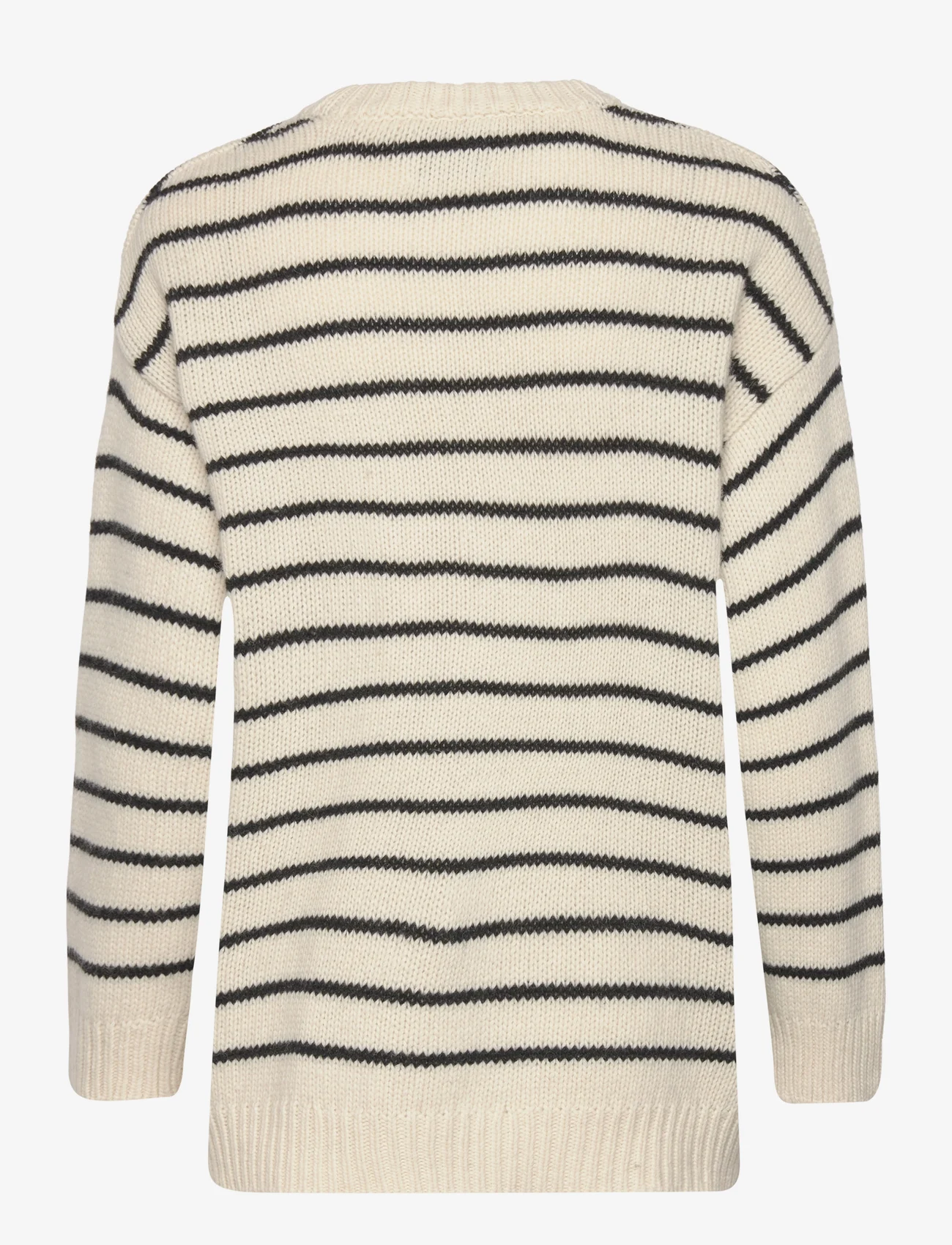 Mads Nørgaard - Recycled Iceland Lefty Sweater - džemperiai - black/winter white - 1