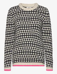 Mads Nørgaard - Recycled Iceland Kimilla Sweater - pullover - dark grey melange/winter white - 0