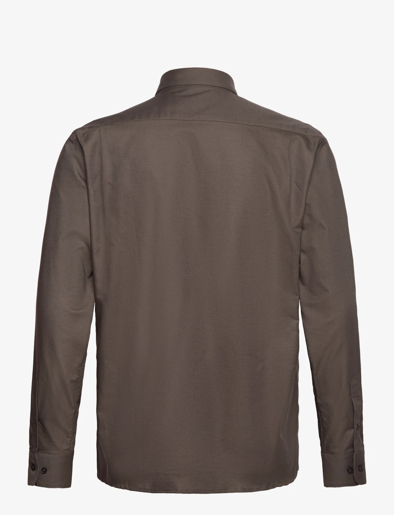 Mads Nørgaard - Cotton Oxford Sune Shirt BD - oksfordo marškiniai - beluga - 1