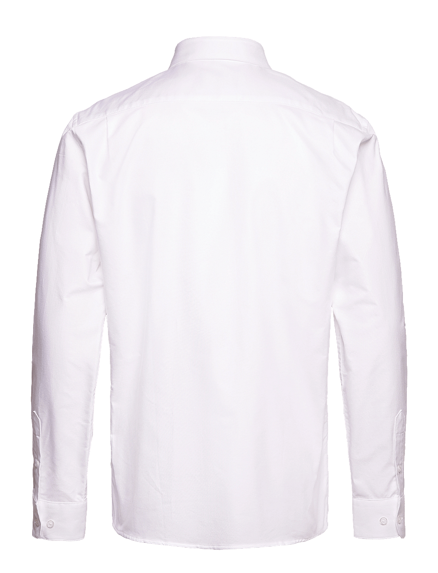 Mads Nørgaard - Cotton Oxford Sune Shirt BD - white - 1