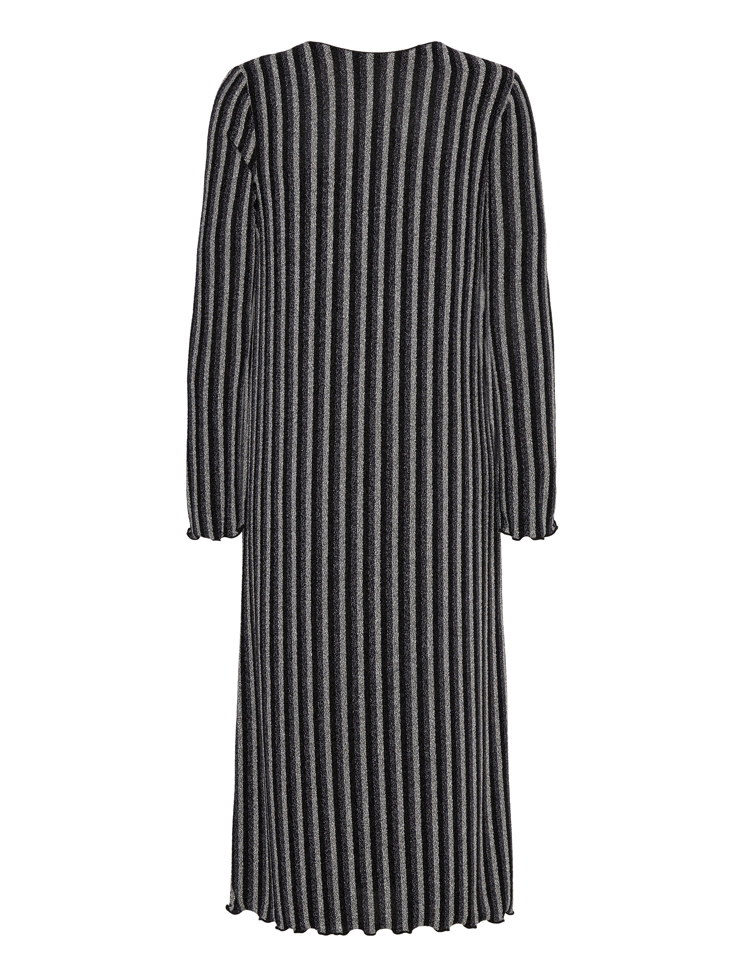 Mads Nørgaard - Glitter Jersey Hathena Dress - midi kjoler - glitter stripe/ silver - 1